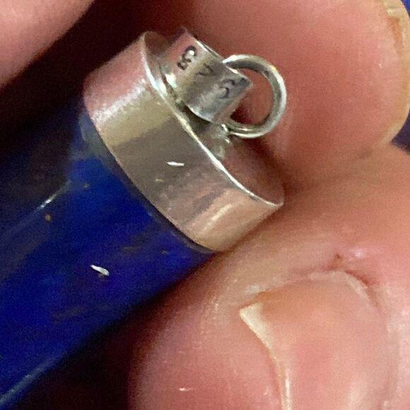 Blue Lapis Pendant set in Sterling Silver - Picture 7 of 9